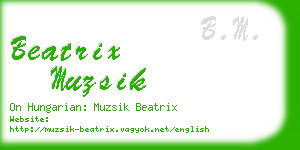 beatrix muzsik business card